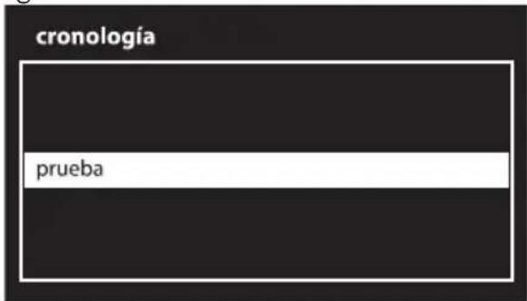 cronología prueba