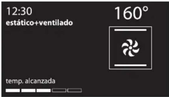 12:30 estático+ventilado 160° temp. alcanzada