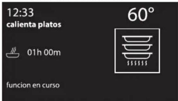 12:33 calienta platos 01h 00m funcion en curso 60°