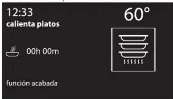 12:33 calienta platos 00h 00m función acabada 60°