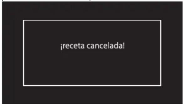 ¡receta cancelada!