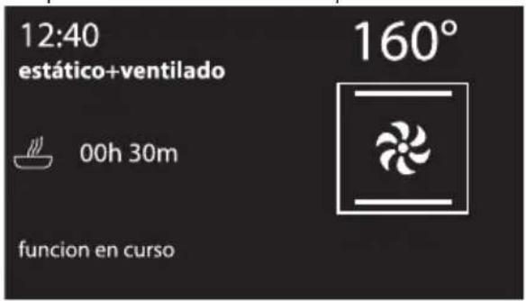12:40 estático+ventilado 00h 30m funcion en curso 160°