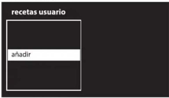 recetas usuario añadir