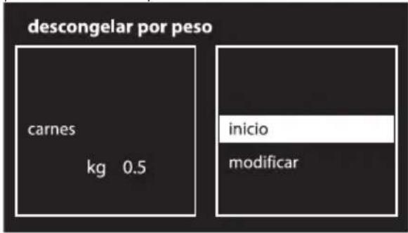 descongelar por peso carnes kg 0.5 inicio modificar