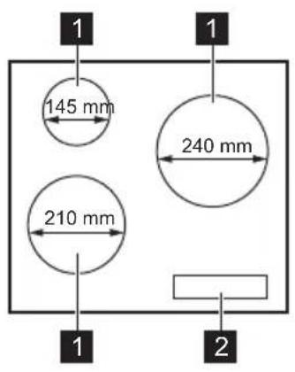 1 145 mm 240 mm 210 mm 1 2