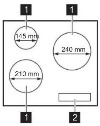 1 145 mm 240 mm 210 mm 1 2