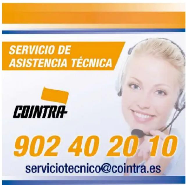 SERVICIO DE ASISTENCIA TÉCNICA COINTRA- 902 40 20 10 serviciotecnico@cointra.es