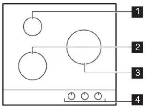 ZANUSSI ZGG65334XA - DISPOSIÇÃO DA PLACA - 1