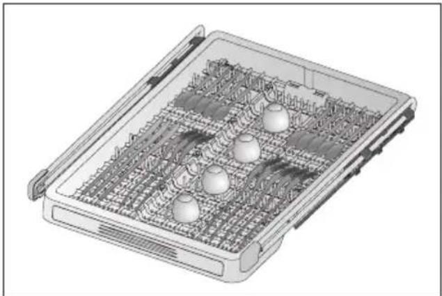 BEKO DFN26321X - Cesta superior para cubiertos - 1