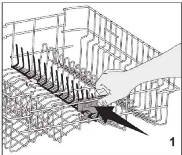 BEKO DFN26321X - Varillas abatibles de la cesta superior (dependiendo del modelo) - 1