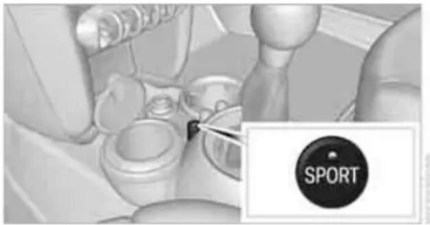 Illustration of a sports gear with a 'SPORT' button highlighted (no other text or symbols)
