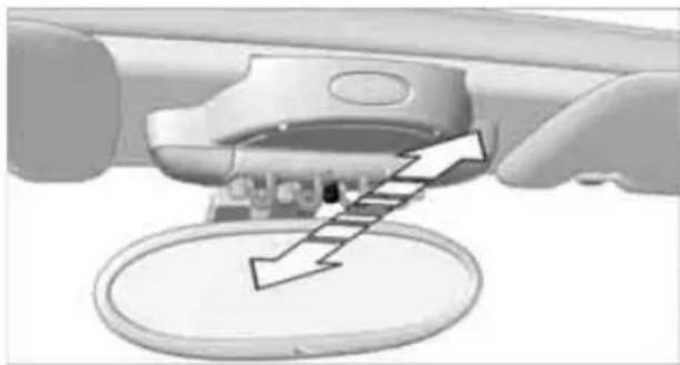 Mechanical component diagram showing a rotating assembly with directional arrows indicating motion (no text or symbols)