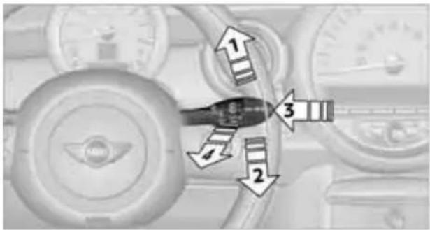 Diagram showing a mechanical component with numbered parts and directional arrows indicating motion or flow.