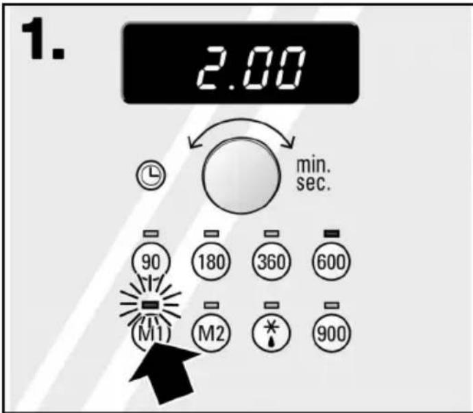 1. 2.00 min. sec. 90 180 360 600 M1 M2 * 900