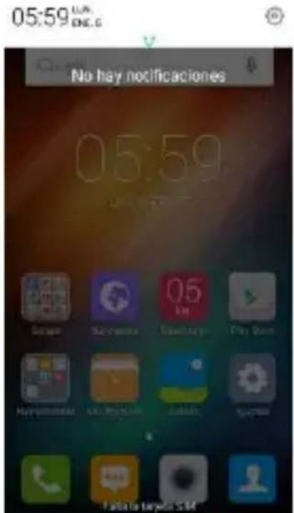 HISENSE L695 - Abrir el panel de notificaciones - 1