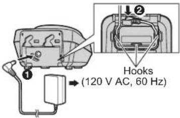 ① → (120 V AC, 60 Hz) Hooks