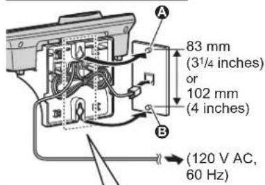 83 mm (3½ inches) or 102 mm (4 inches) (120 V AC, 60 Hz)