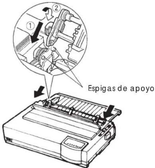 ① ② Espigas de apoyo