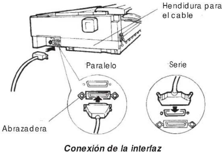 Hendidura para el cable Paralelo Serie Abrazadera Conexión de la interfaz