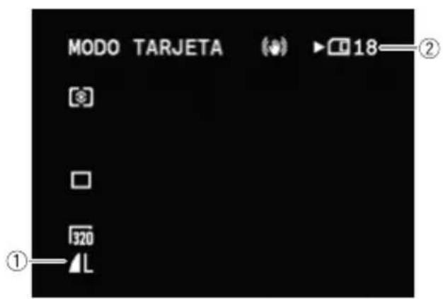 CANON MVX45i - Información en pantalla durante la grabación de imágenes fijas - 1