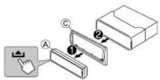 A B C D ① ② ③ ④ ⑤ Certifique-se de que a direção da placa de guarnição está correcta. Dobre as bordas apropriadas para manter a manga firme na posição correcta. Não é necessária nenhuma cablagem. (→ 19) 0°-30°