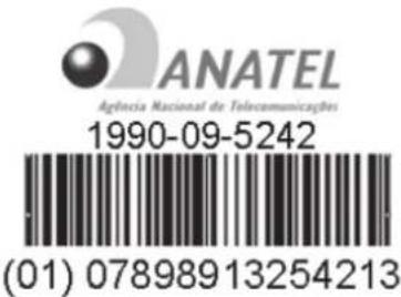 ANATEL Agência Nacional de Telecomunicações 1990-09-5242 (01) 07898913254213