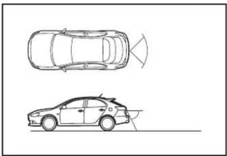 MITSUBISHI Lancer Sportback Ralliart (2014) - Áreas de detecção de obstáculos - 1