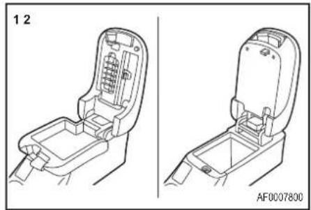 MITSUBISHI Lancer Sportback Ralliart (2014) - Porta-objetos no console dianteiro - 3