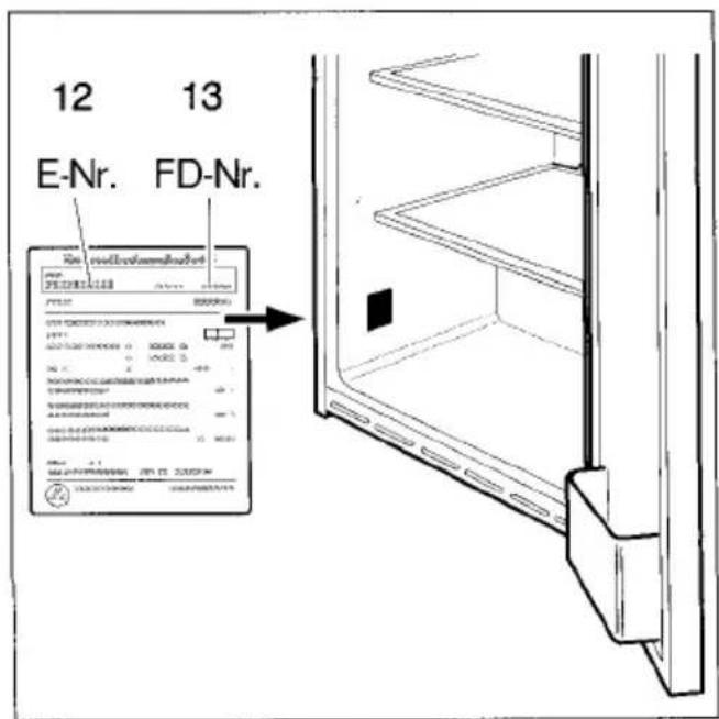 Line drawing of a cabinet interior with slatted metal tray and a small labeled object on the floor (no text or symbols)