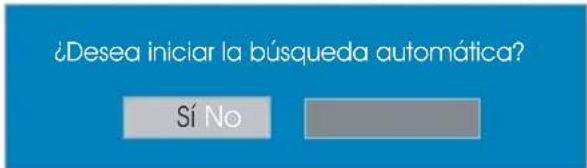 ¿Desea iniciar la búsqueda automática? Sí No