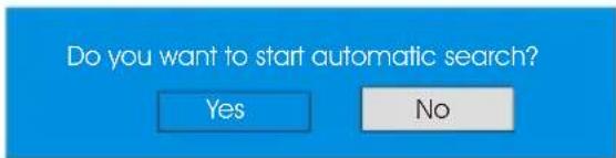 Do you want to start automatic search? Yes No