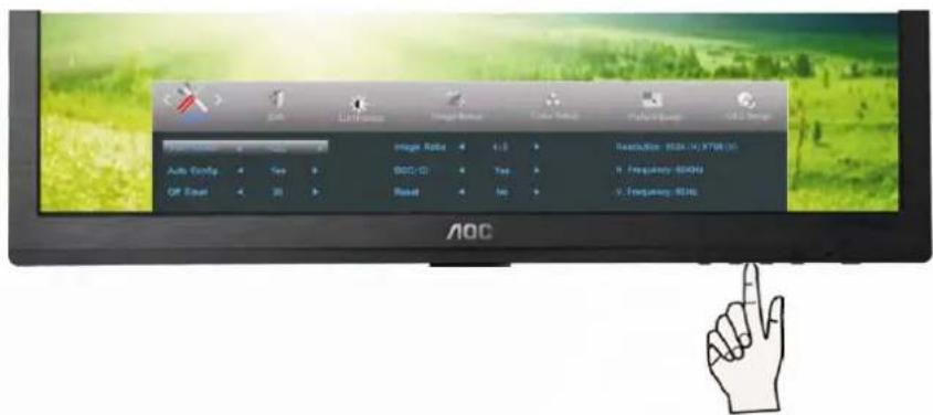 Auto Config Off Start AOC Image Ratio BSC (C) Reset 4:5 Yes No Frequency - 60Hz Frequency - 80Hz