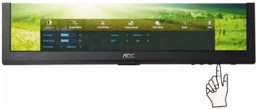 AOC Stage Setup Color/Shape Picture Shock GND Delta Extra OK Control 80 Options Camera Brightness 50 2GHz OR Current Standard