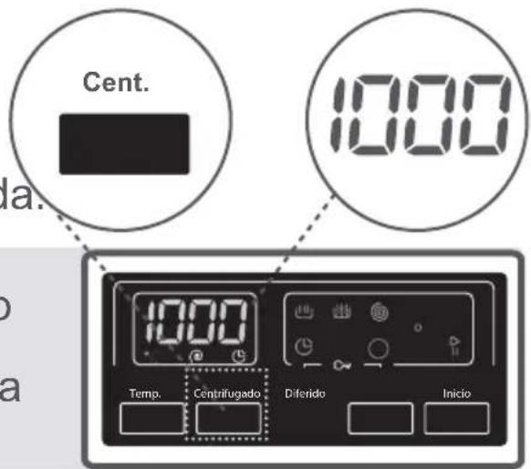 Cent. 1000 la. 1000 Temp. Centrifugado Diferido Inicio