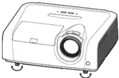 MITSUBISHI XD250U - Utilización de las patas de ajuste (delantero) - 1