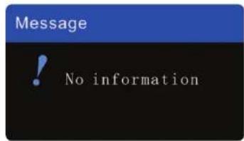 Message ! No information