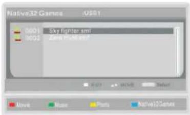 Native32 Games /USB1 0001 Sky Fighter arm 0002 Zara Puzzle agent F: 071 MCM: 5 Select Wave Name Parts Native32Games