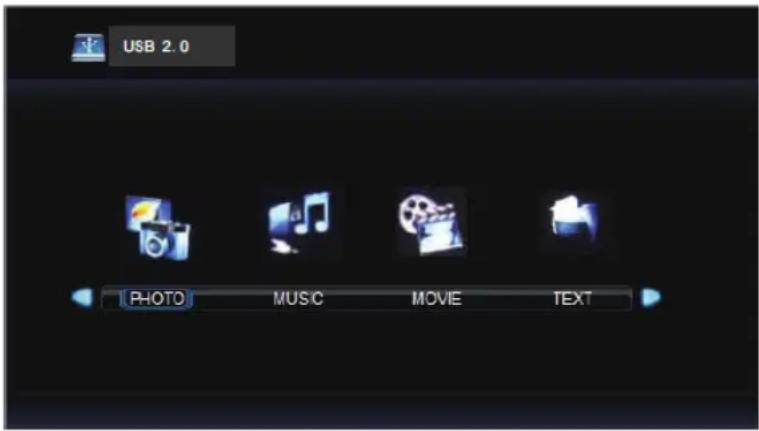 USB 2.0 PHOTO MUSIC MOVE TEXT
