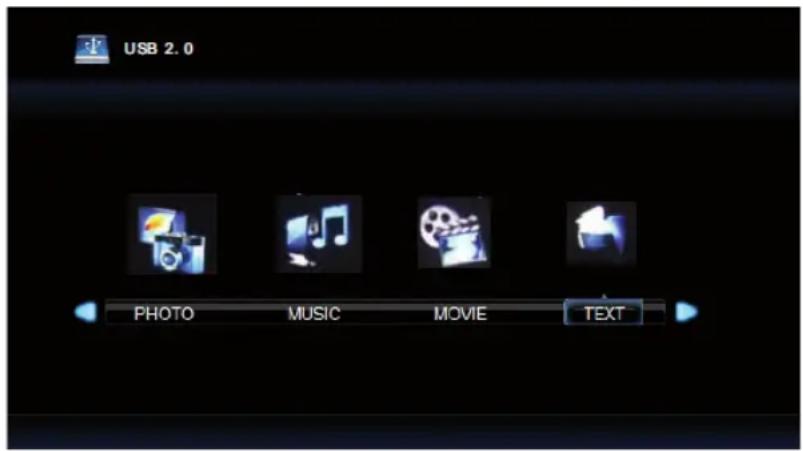 USB 2.0 PHOTO MUSIC MOVE TEXT