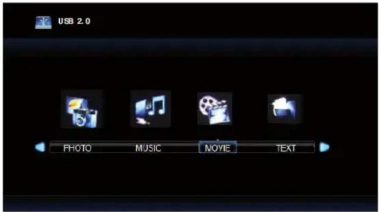 USB 2.0 PHOTO MUSIC MOVIE TEXT