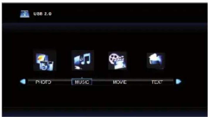 USB 2.0 PHOTO MUSIC MOVE TEXT
