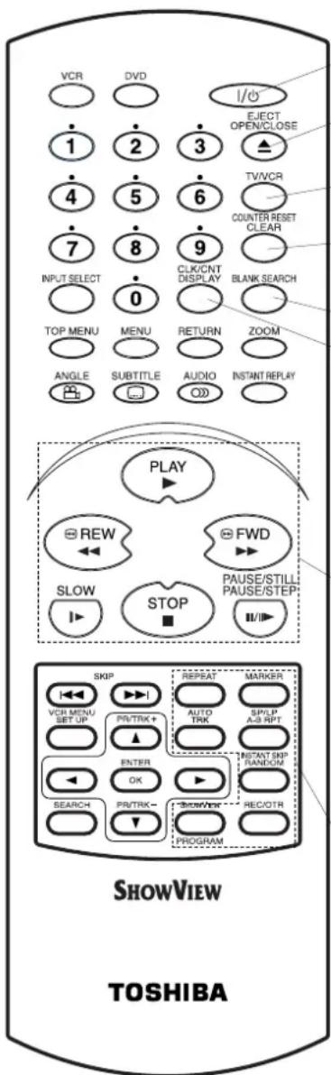 TOSHIBA SD-34VLSL - Instalación de las pilas del control remoto - 3