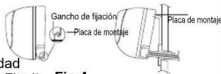 Gancho de fijación Placa de montaje Placa de montaje lad Fig. 4) Fig. 4