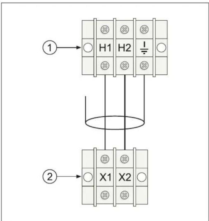 SAUNIER DUVAL SDH 17-070 ND - Schema di collegamento elettrico fra l'unità interna e il comando a filo - 1