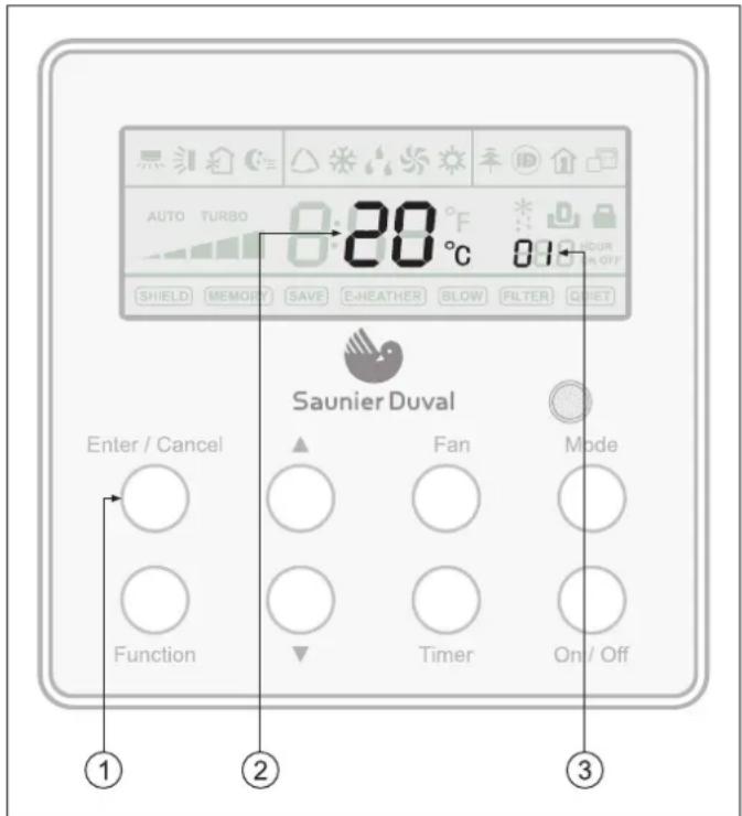SAUNIER DUVAL SDH 17-070 ND - Visualizzazione temperatura ambiente - 1
