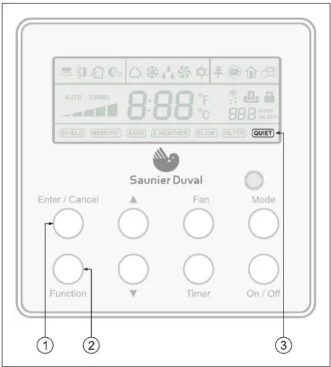 SAUNIER DUVAL SDH 17-050 ND - Ajuste del modo silencioso (QUIET) - 1