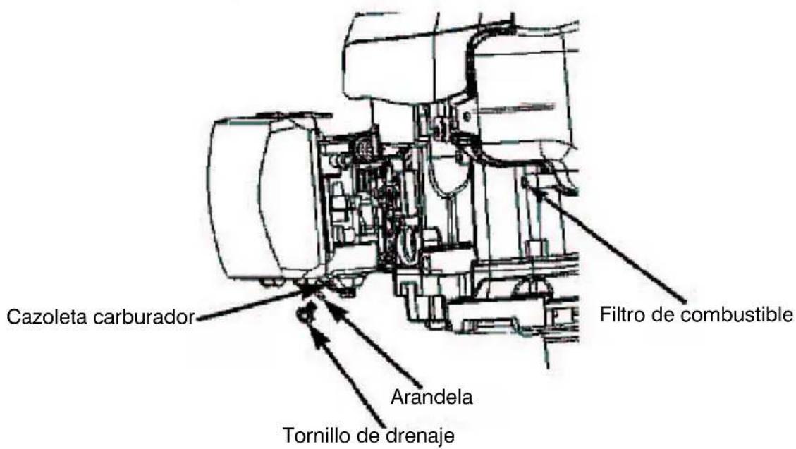 Cazoleta carburador Filtro de combustible Arandela Tornillo de drenaje