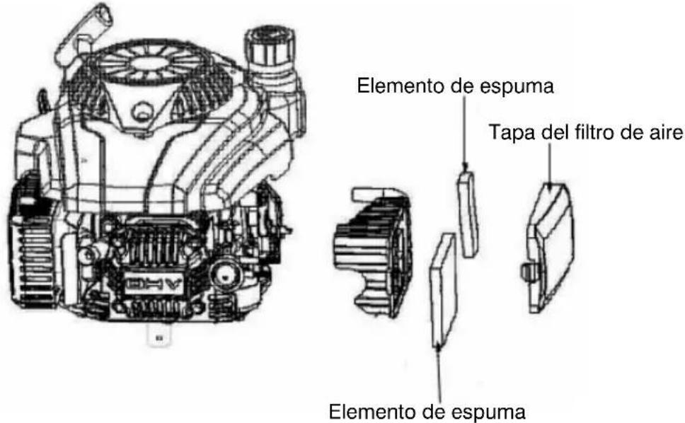 Elemento de espuma Tapa del filtro de aire Elemento de espuma