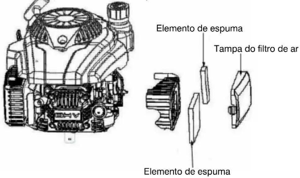 Elemento de espuma Tampa do filtro de ar Elemento de espuma