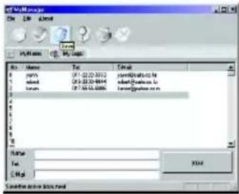 MyManes File Edit View Help MyManes Name Name Text Date myManes (01-22-2012) yam@yam.com.cn email (01-22-2014) email@yam.com.cn lumen (07-30-0886) lumen@yam.com.cn Name Tel: Email: POST Create active data card